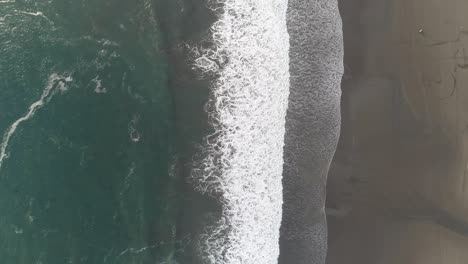 aerial view of an indonesian sandy beach