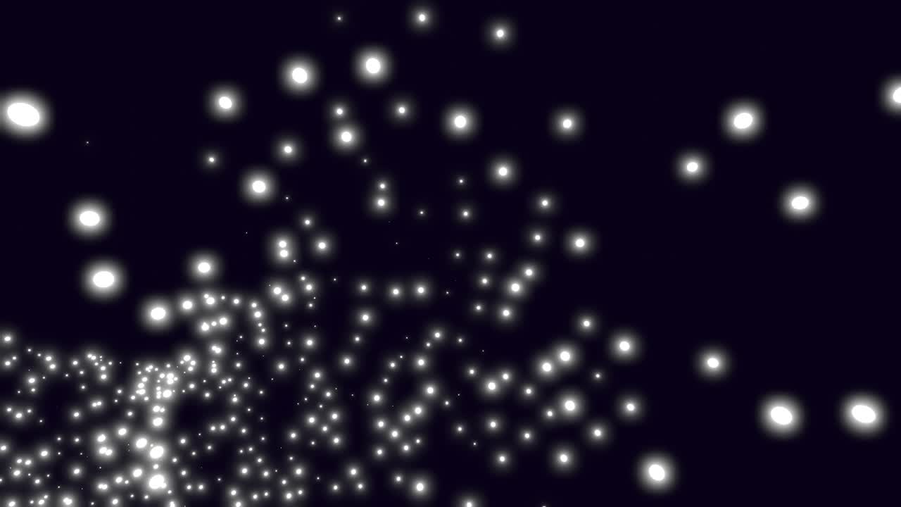 Flying through an abstract colorful stars tunnel. Seamless looping