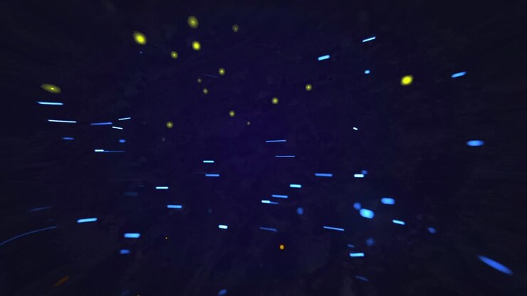 Abstract Background with Colors, Particles, and Chrome Titles