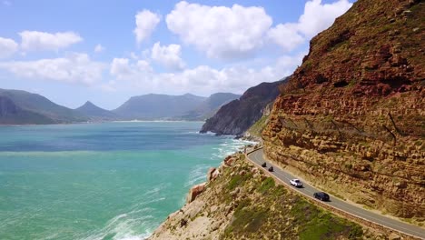 Aerial-of-the-beautiful-coastline-and-narrow-roads-south-of-Cape-Town-South-Africa-2