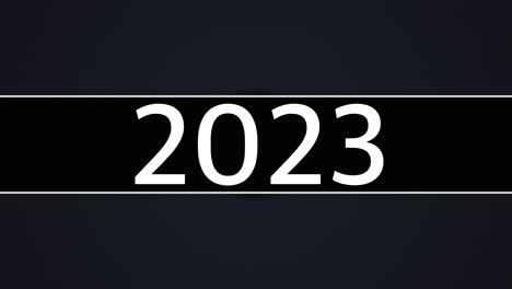 2023 numbers on circle on black gradient