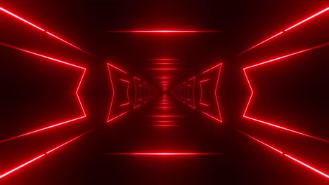 túnel de neón rojo