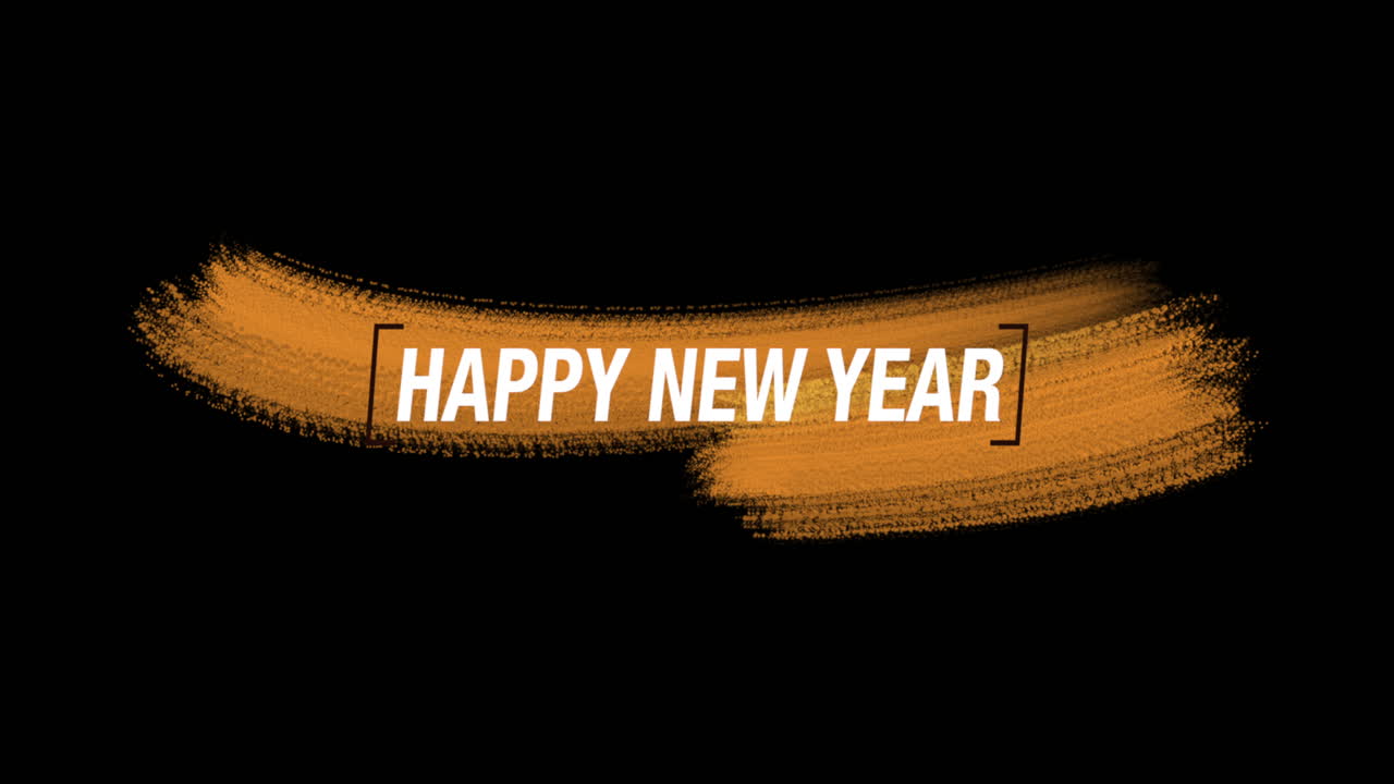 녹색 패션 및 브러시 배경 4에 애니메이션 소개 텍스트 새해 복 많이 받으세요