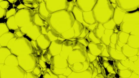 abstract green and yellow bubble pattern