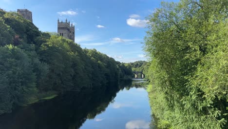 durham town city north east england cathedral university river wear bridge