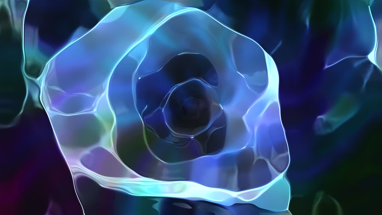 animación de formas abstractas multicolores con bucle de fluidos