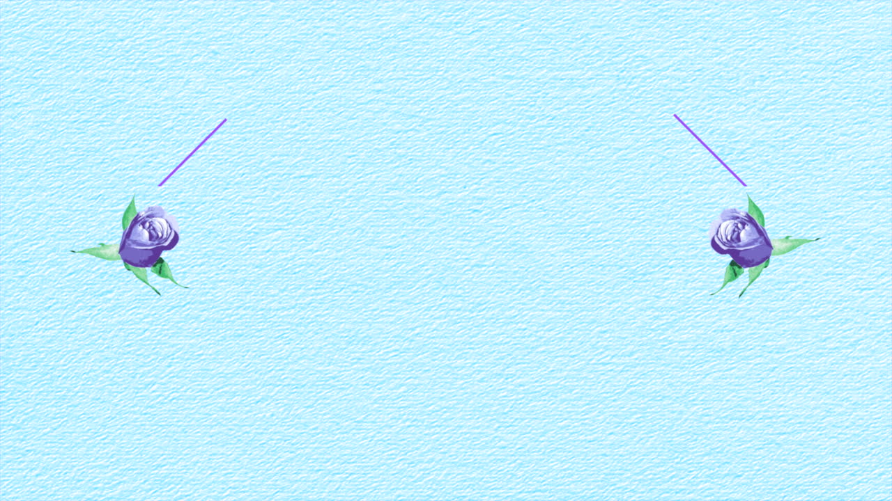 종이에 꽃과 보라색 프레임