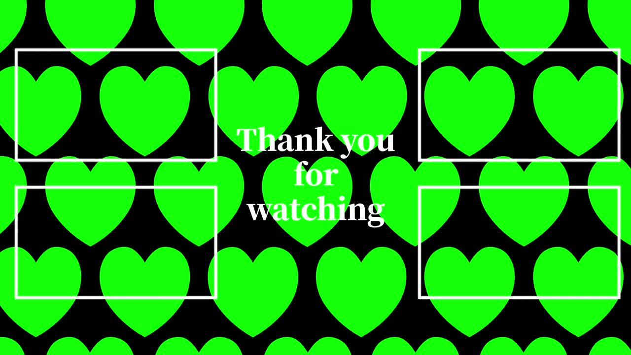 간단한 심장 움직임 엔드 카드 엔딩 스크린 모션 그래픽