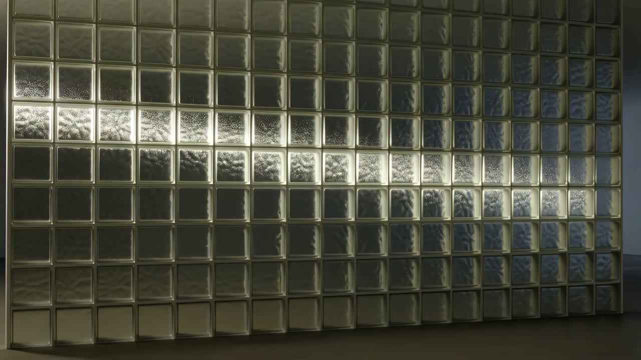 Wall of glass blocks