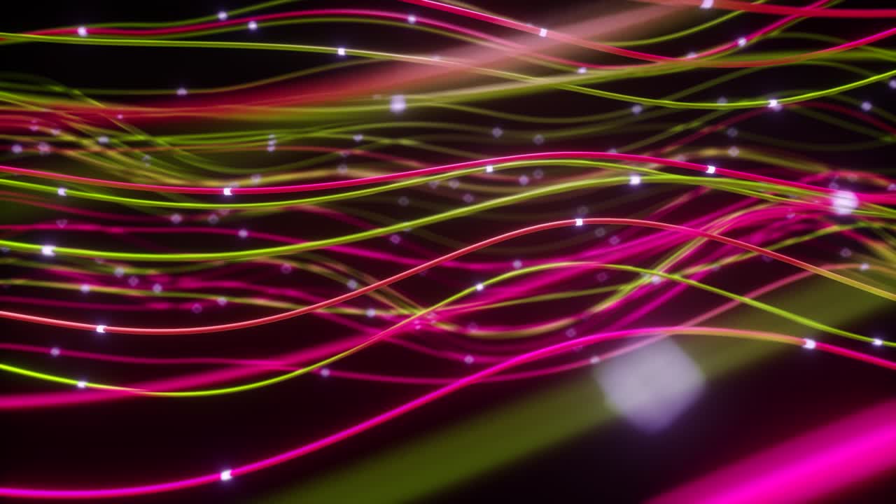 Abstract Neon Wave Background