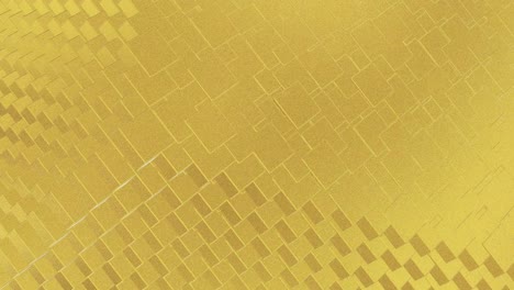 abstracto geométrico fondo dorado azulejos de papel de aluminio textura de bucle sin costura fondo renderizado en 3d