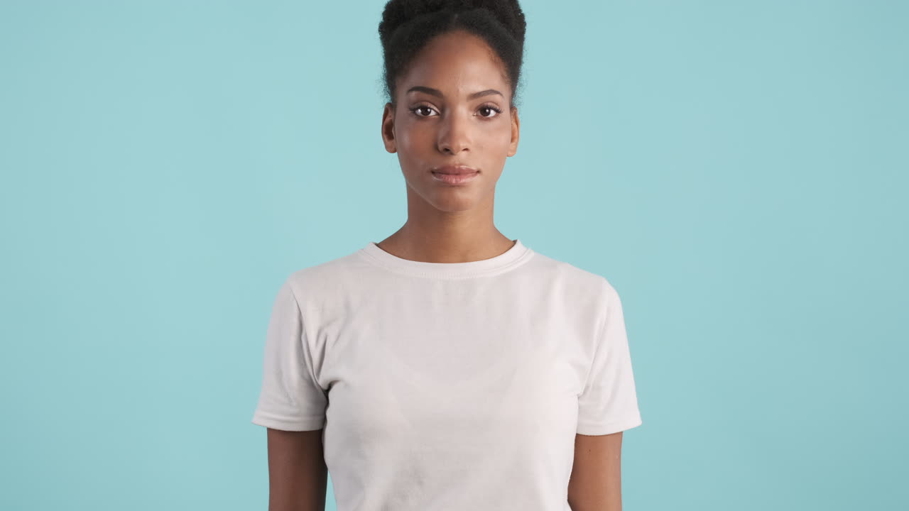 African american woman posing