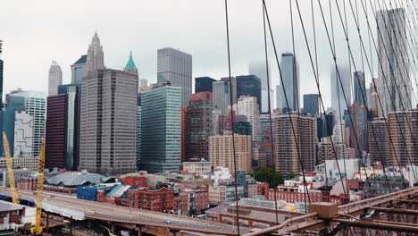 new york. manhattan in fog