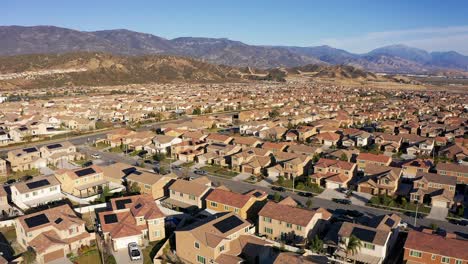 Aerial-orbital-shot-above-a-desert-master-planned-housing-development