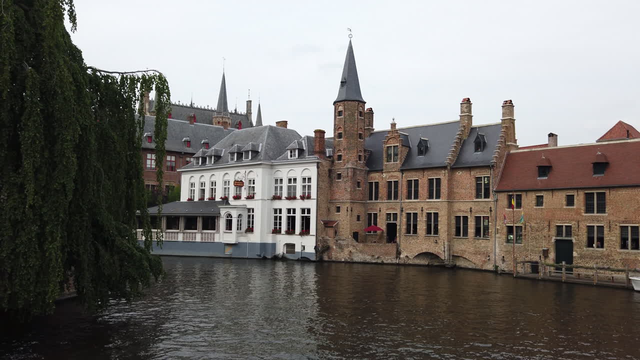 Buildings near the the Dijver canal in Brugge, Belgium