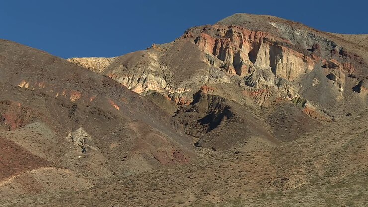 Barren Terrain Of Canyons At Death Valley National Park In California, United States. Static Shot