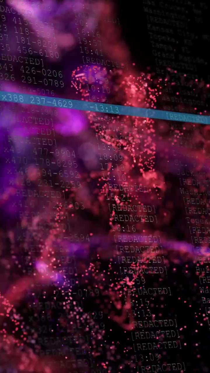 Animation of shapes moving over data processing