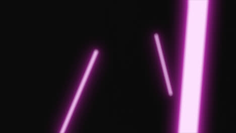 luces de neón rosadas pulsantes flotando sobre un fondo negro