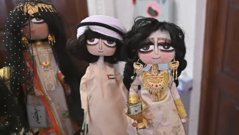 traditional emirati dolls in traditional arabic dress