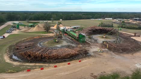 pulpwood forestry tree grinder operation