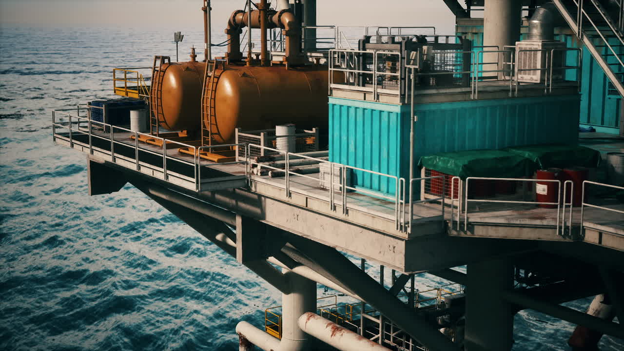 нефтяная платформа в океане