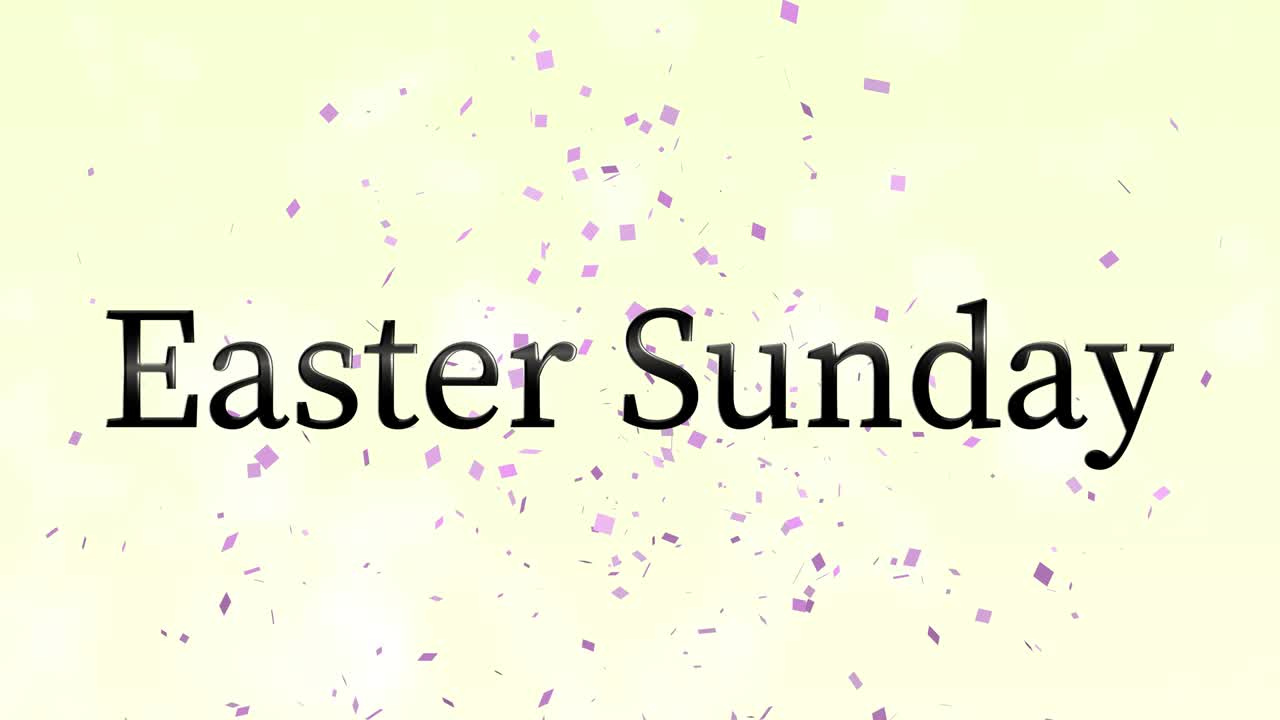 부활절 일요일 이벤트 텍스트 애니메이션 모션 그래픽