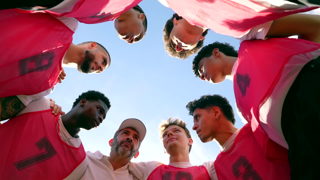 Team Huddle Under the Sky