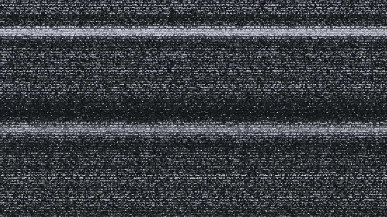 Analog TV Static and White Noise Screen