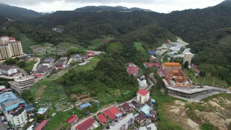 general landscape view of the brinchang district within the cameron highlands area of malaysia