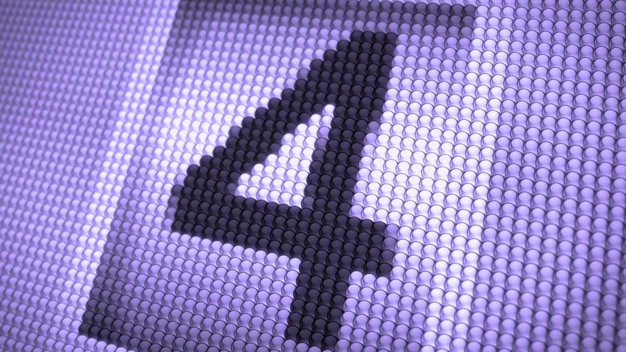 Digital Countdown Timer with Purple LED Spheres