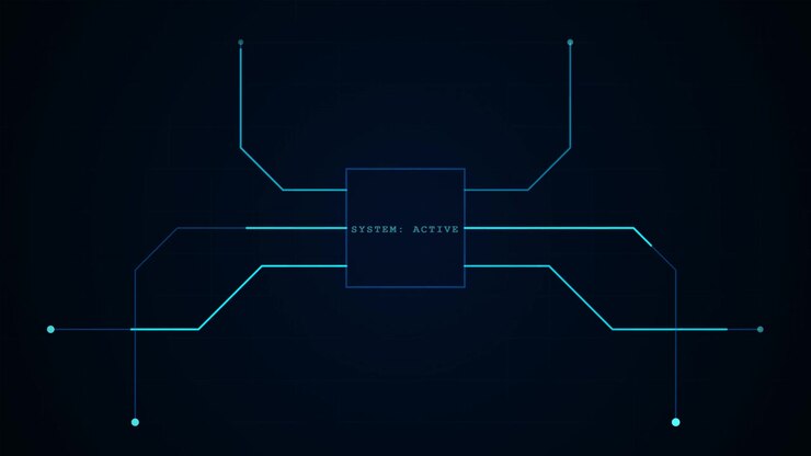 Digital Interface with System Active Text and Circuitry Lines