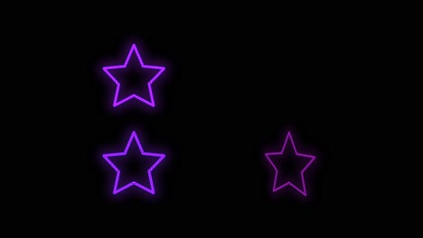 Stars-pattern-with-pulsing-neon-purple-light