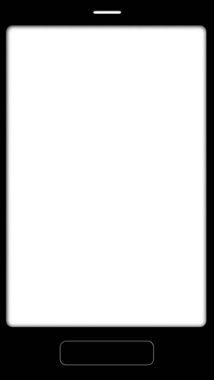 Blank White Screen on a Black Smartphone Frame