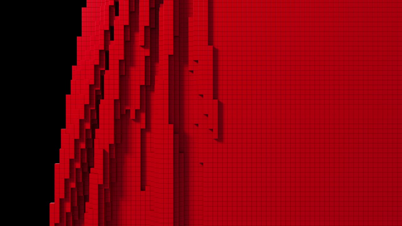 открытие цифрового занавеса 3d-пикселей