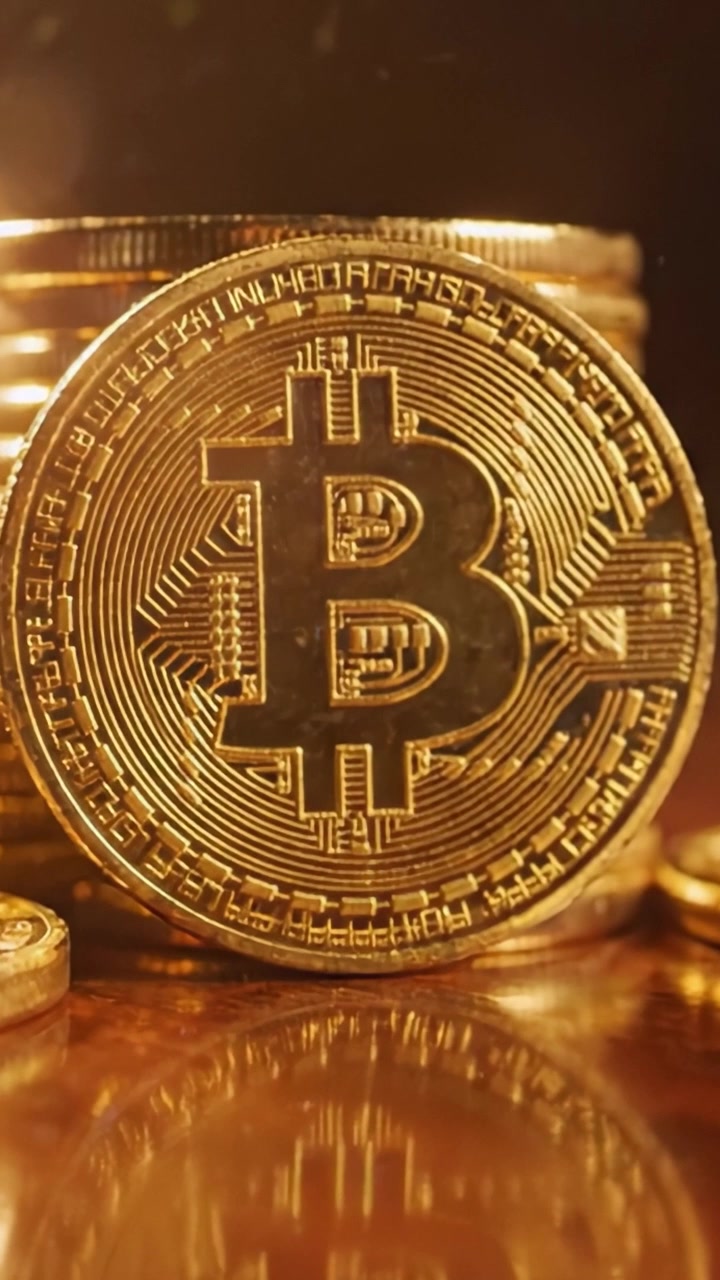 Esplorando le complessità delle criptovalute: uno sguardo ravvicinato alle monete Bitcoin che riflettono la ricchezza digitale e l'innovazione finanziaria