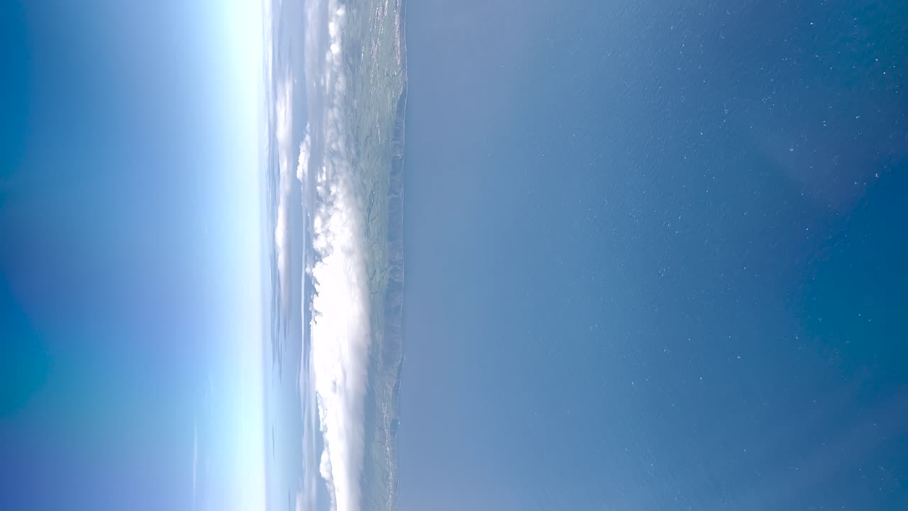 Aerial vertical footage of São Jorge, Acores Islands