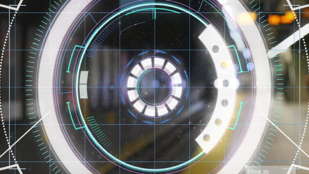 анимация обработки данных и сканирования масштаба над подземным пространством