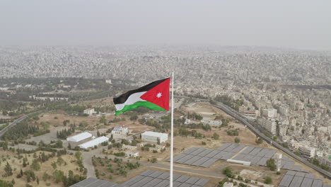 drone shot over amman - jordan, june 2019