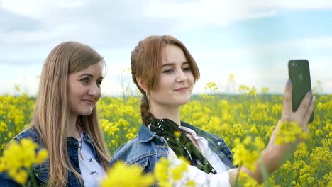 lovely blonde woman in bright yellow field lovely blonde woman in bright yellow field