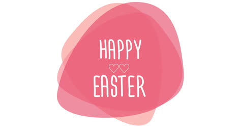 Happy-Easter-on-fashion-red-geometric-circles