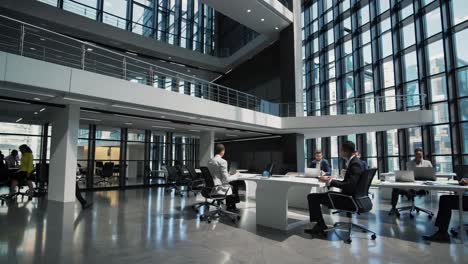 reunión de negocios en una oficina moderna