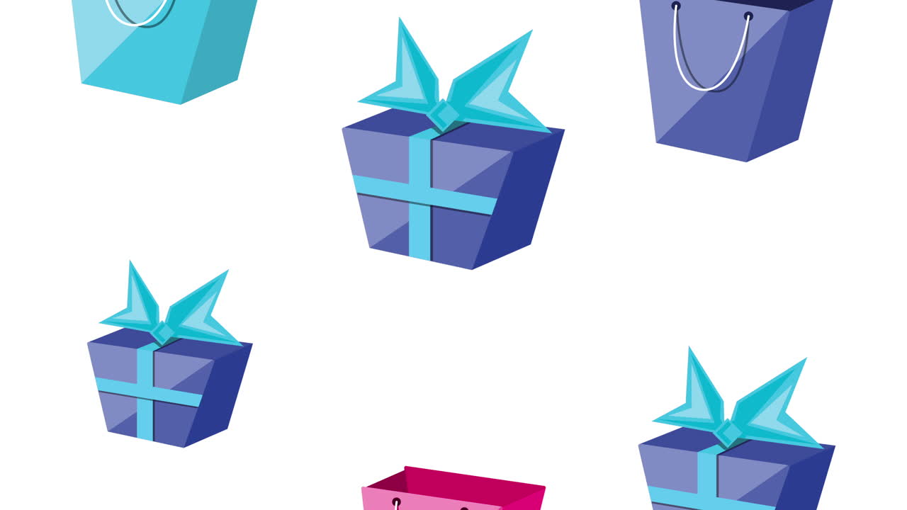 bolsas de compras y cajas de regalos