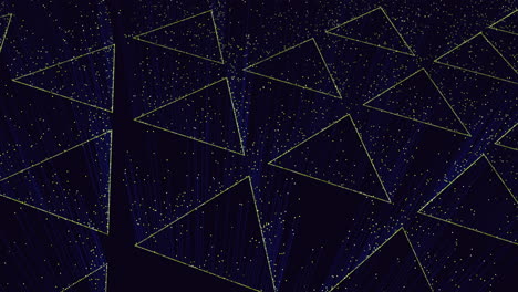 futuristic triangles pattern with small dots and lines