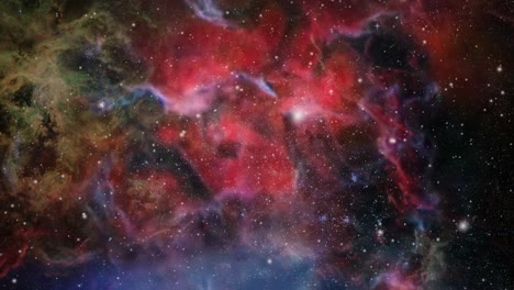 nubes nebulosas moviéndose hacia y a la deriva a través del universo, espacio profundo