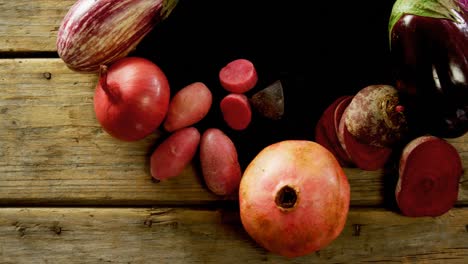 Various-vegetable-on-concrete-board-4k