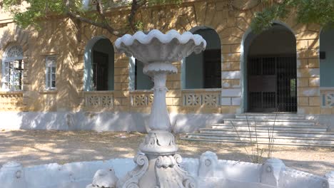 elegant colonial fountain at goolbai, karachi