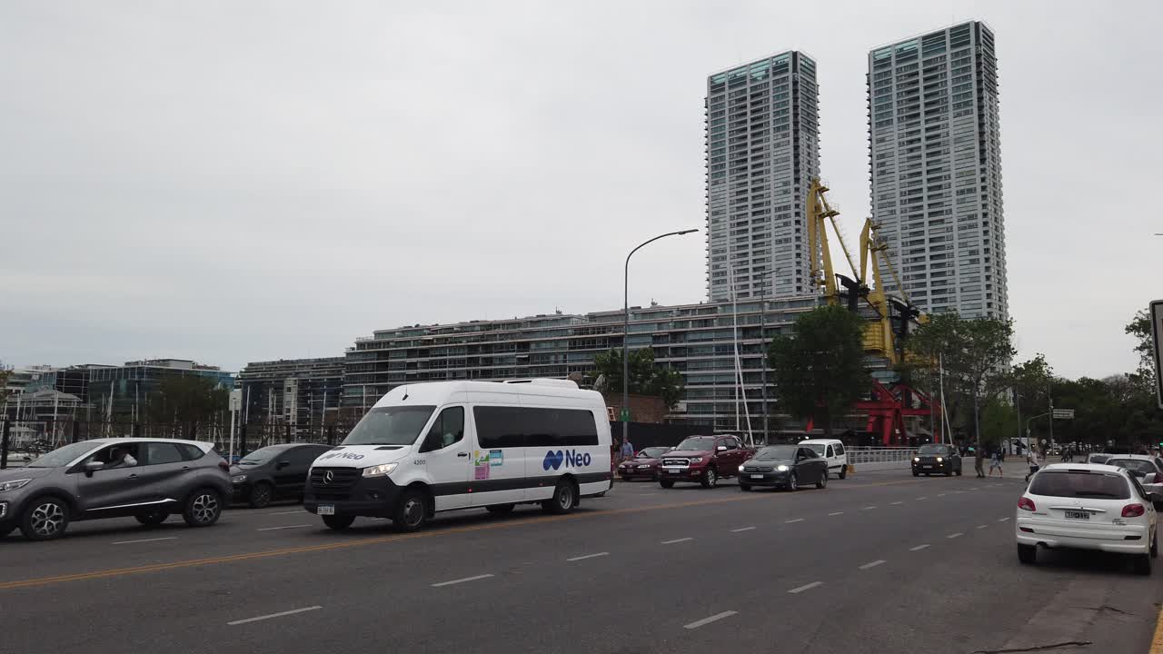 City Street Scene in Buenos Aires, Argentina