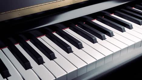 close up of a piano keyboard