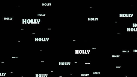 animación del texto sagrado en repetición en navidad sobre fondo negro