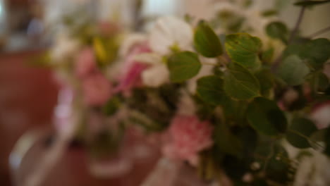 bridal flower bouquet on table